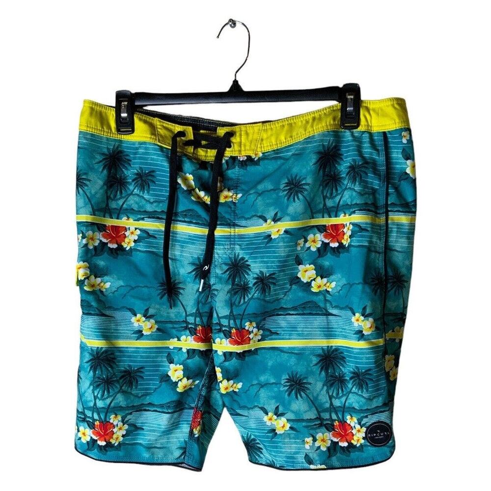 Rip Curl Mirage Aggrolite Board Shorts Men 38 Floral Tropical Swim